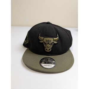 New Era Chicago Bulls Hat Mens OSFA Black Wool Gold 6x Champions 9FIFTY Snapback